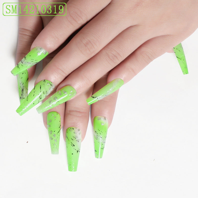 Trapezoidal coffin fake nails